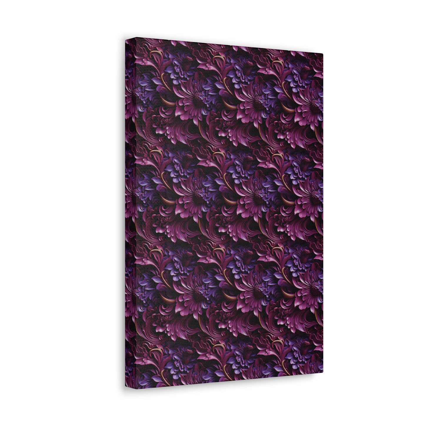 Purple Florals Canvas Gallery Wrap