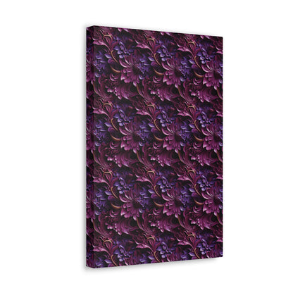 Purple Florals Canvas Gallery Wrap