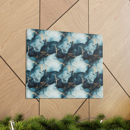 Cool Blue Marble Canvas Gallery Wrap