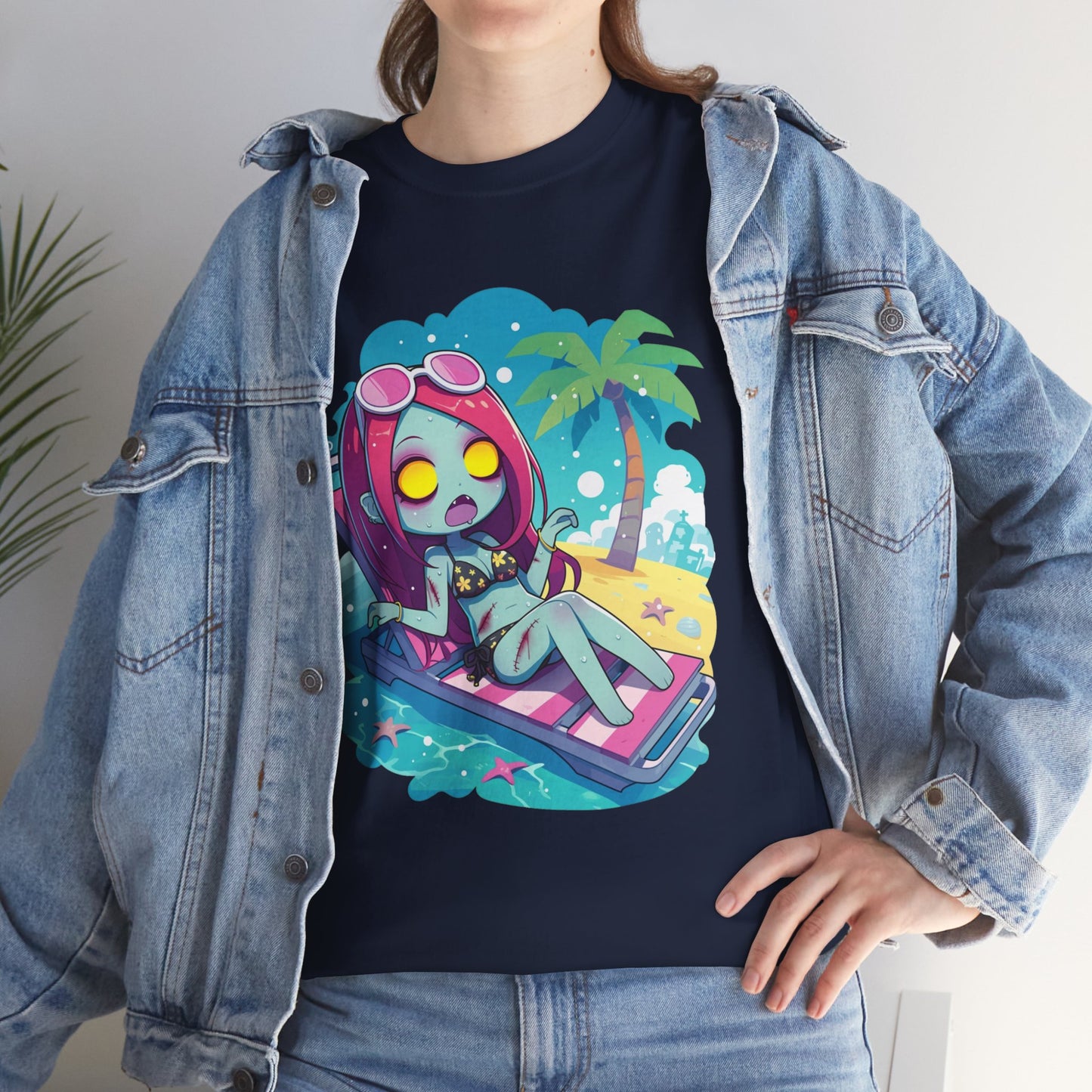 Beach Babe Zombie Unisex Heavy Cotton Tee