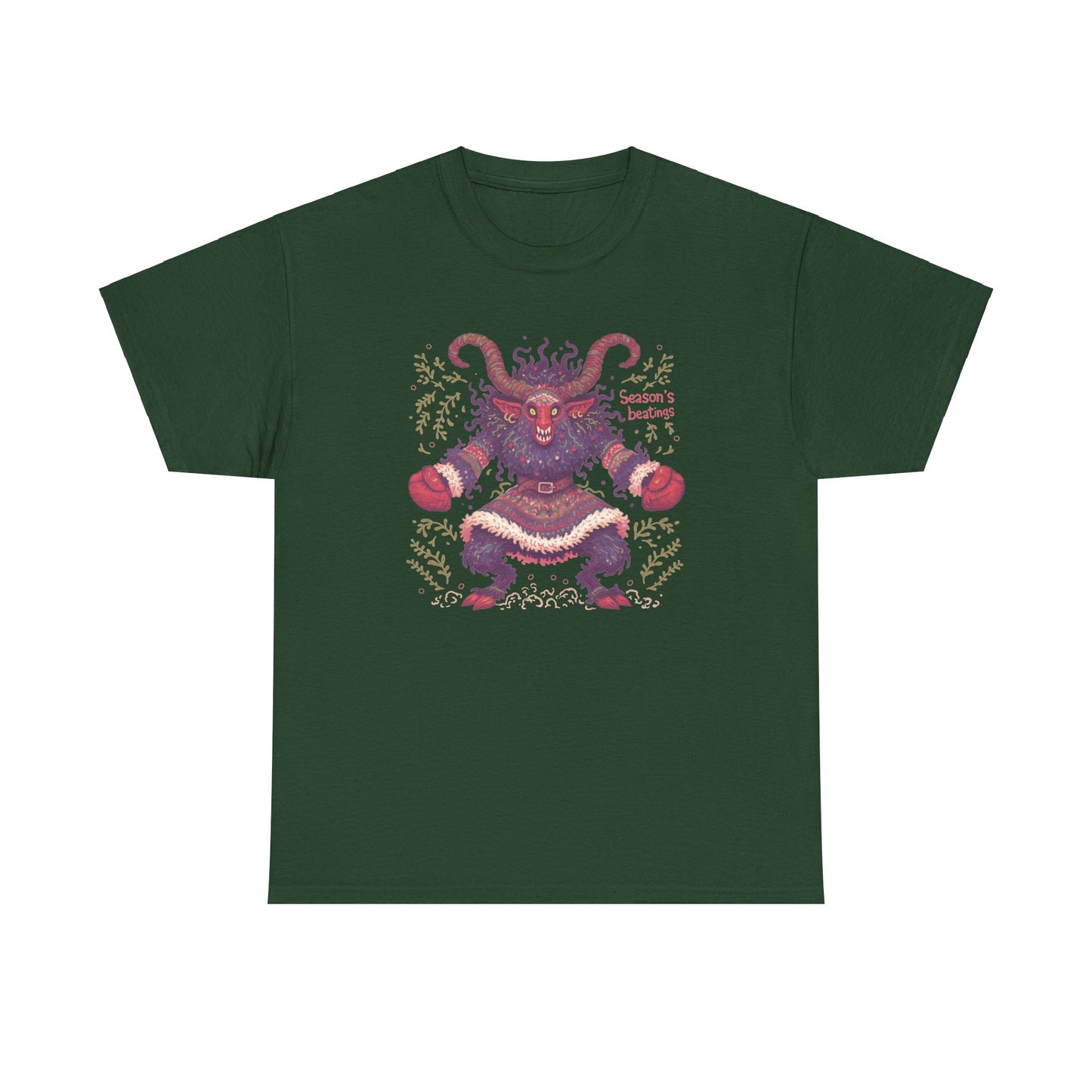 Season's Beatings (Krampus) Unisex Heavy Cotton Tee