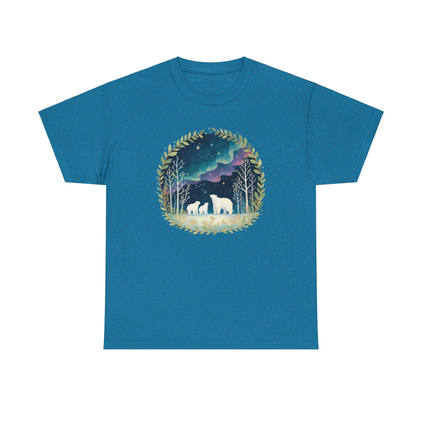 Aurora Polar Bears Unisex Heavy Cotton Tee