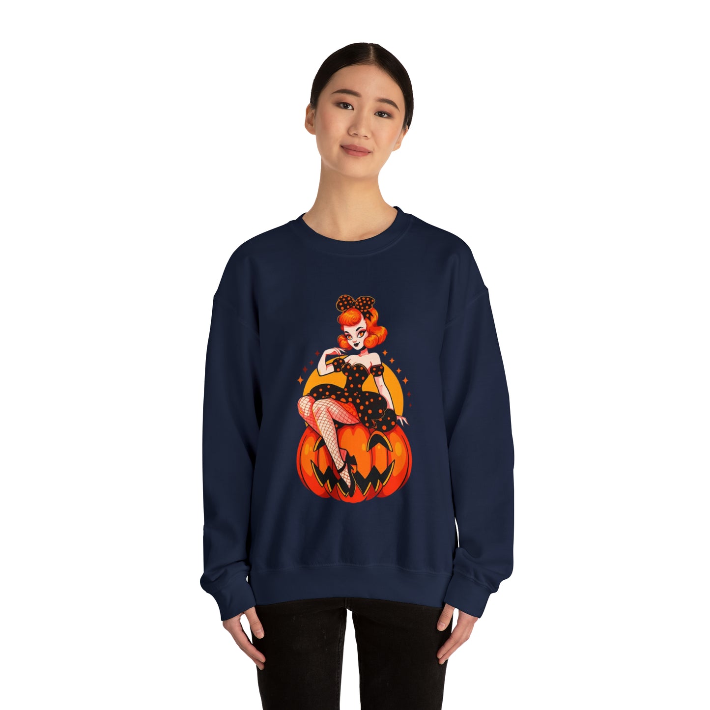 Pumpkin Pinup Unisex Heavy Blend™ Crewneck Sweatshirt