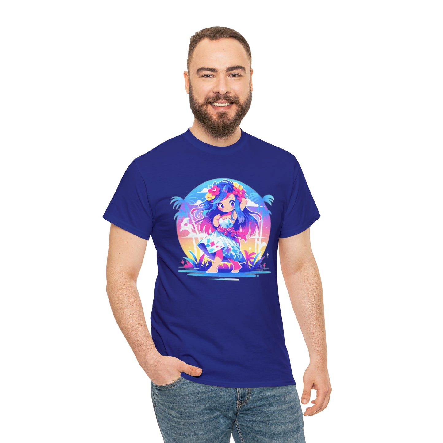 Hula Girl Unisex Heavy Cotton Tee