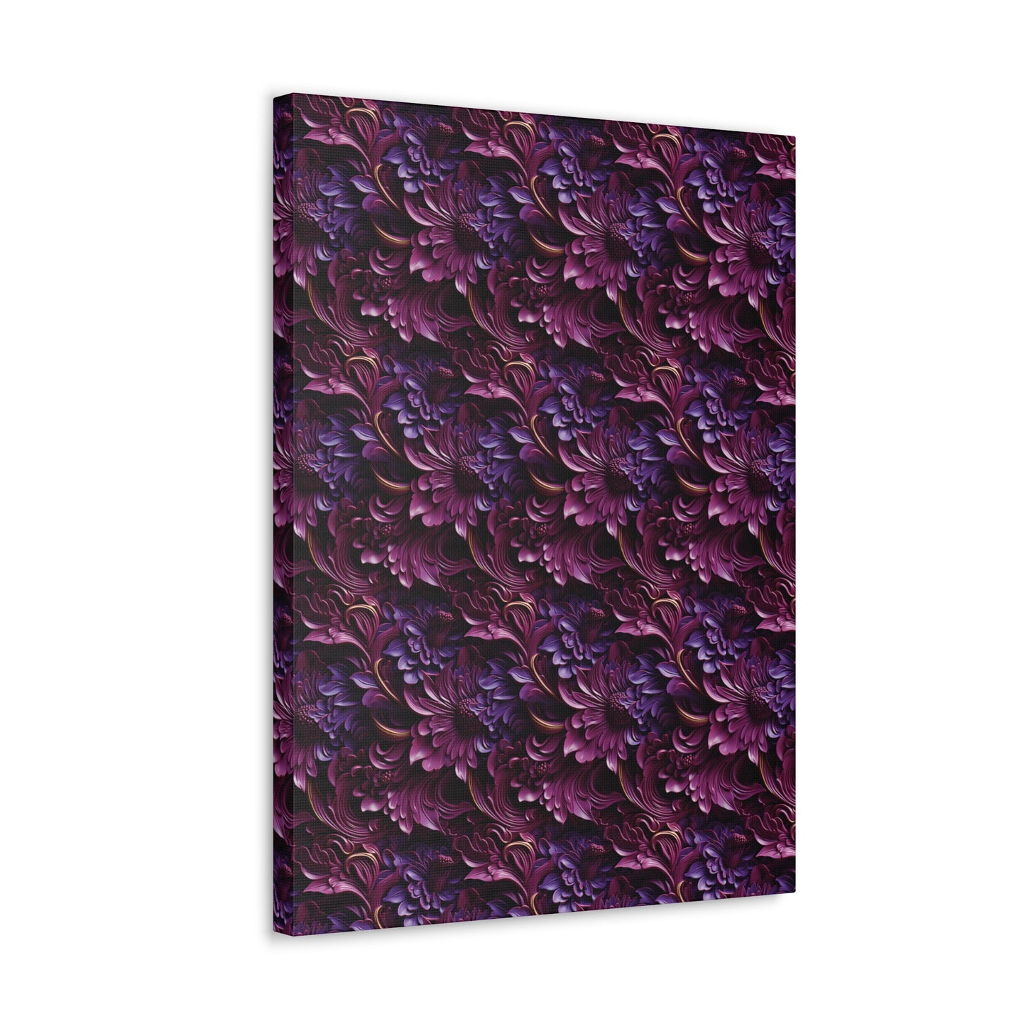 Purple Florals Canvas Gallery Wrap