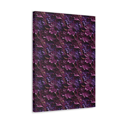 Purple Florals Canvas Gallery Wrap