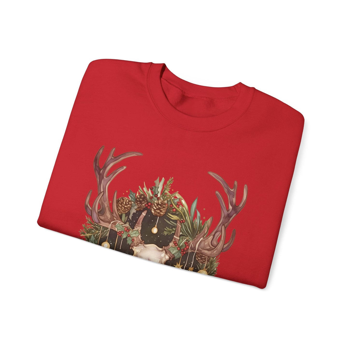 Reindeer Skull Unisex Heavy Blend™ Crewneck Sweatshirt