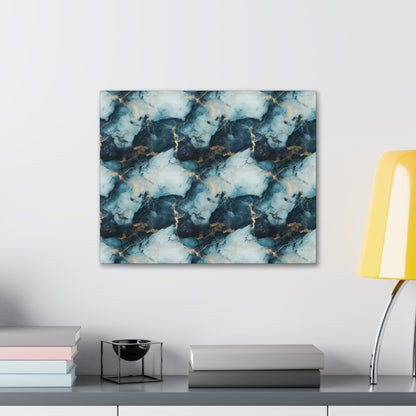 Cool Blue Marble Canvas Gallery Wrap