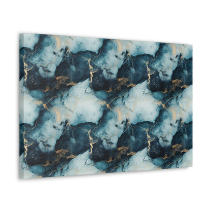 Cool Blue Marble Canvas Gallery Wrap