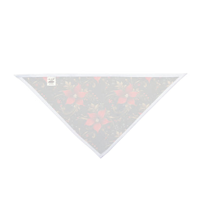 Pretty Poinsettias Pet Bandana