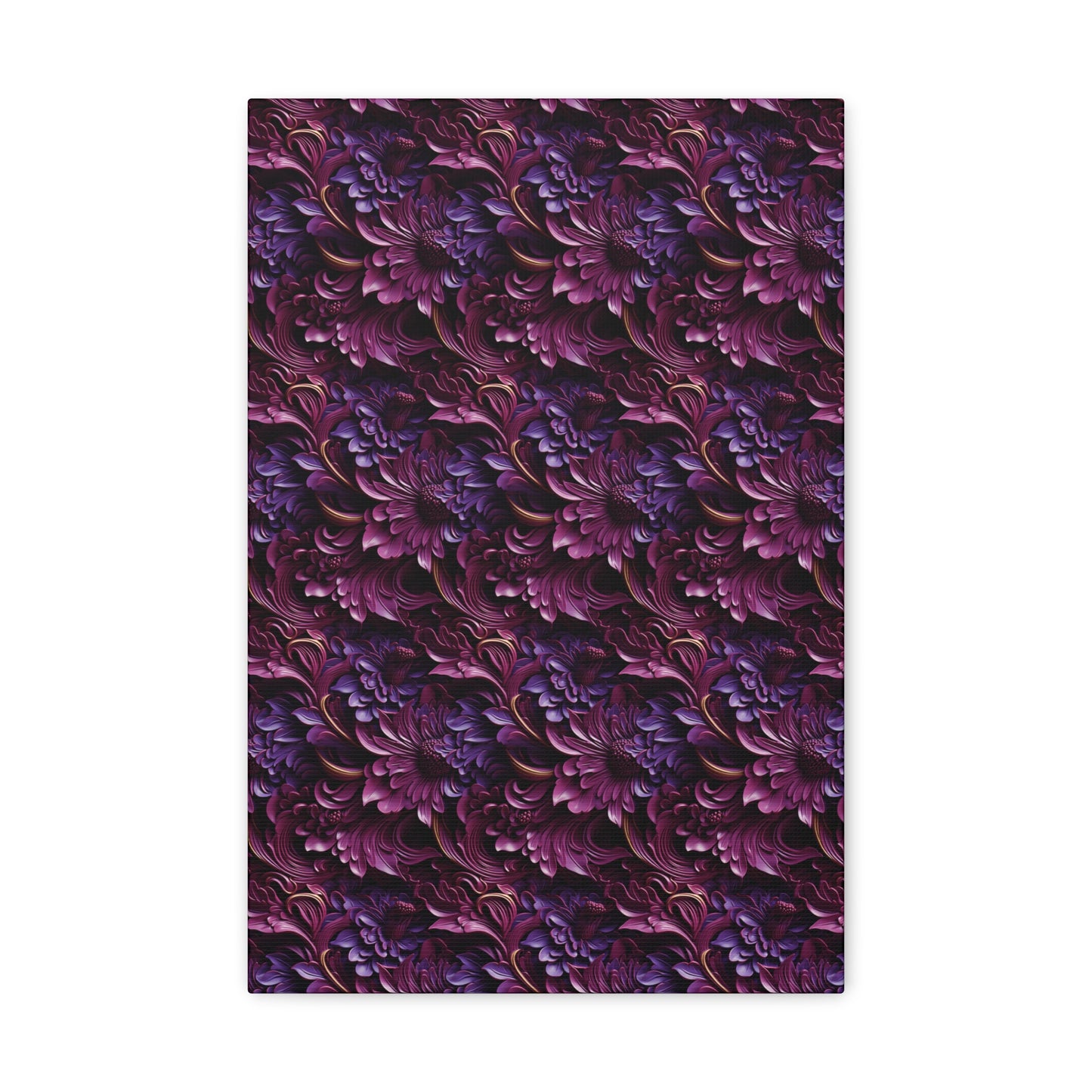 Purple Florals Canvas Gallery Wrap