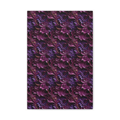 Purple Florals Canvas Gallery Wrap