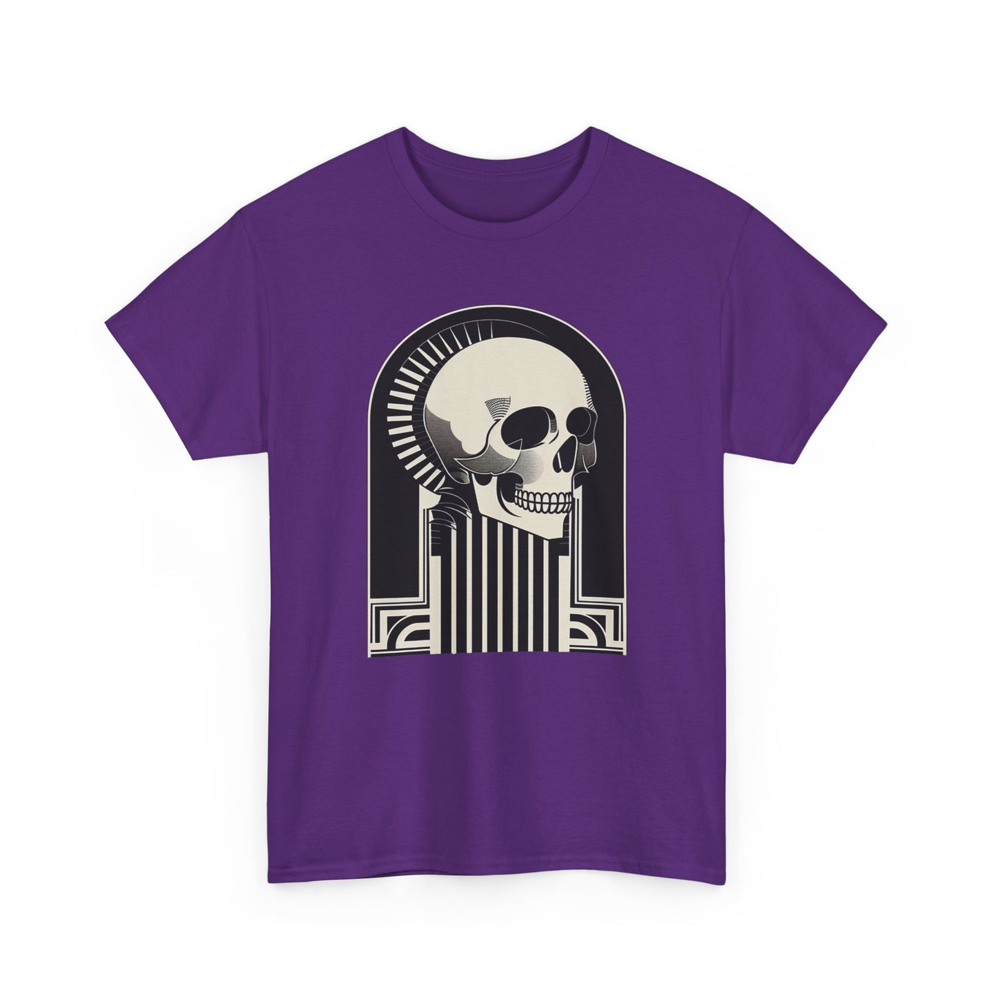 Art Deco Skull Unisex Heavy Cotton Tee
