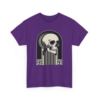 Art Deco Skull Unisex Heavy Cotton Tee