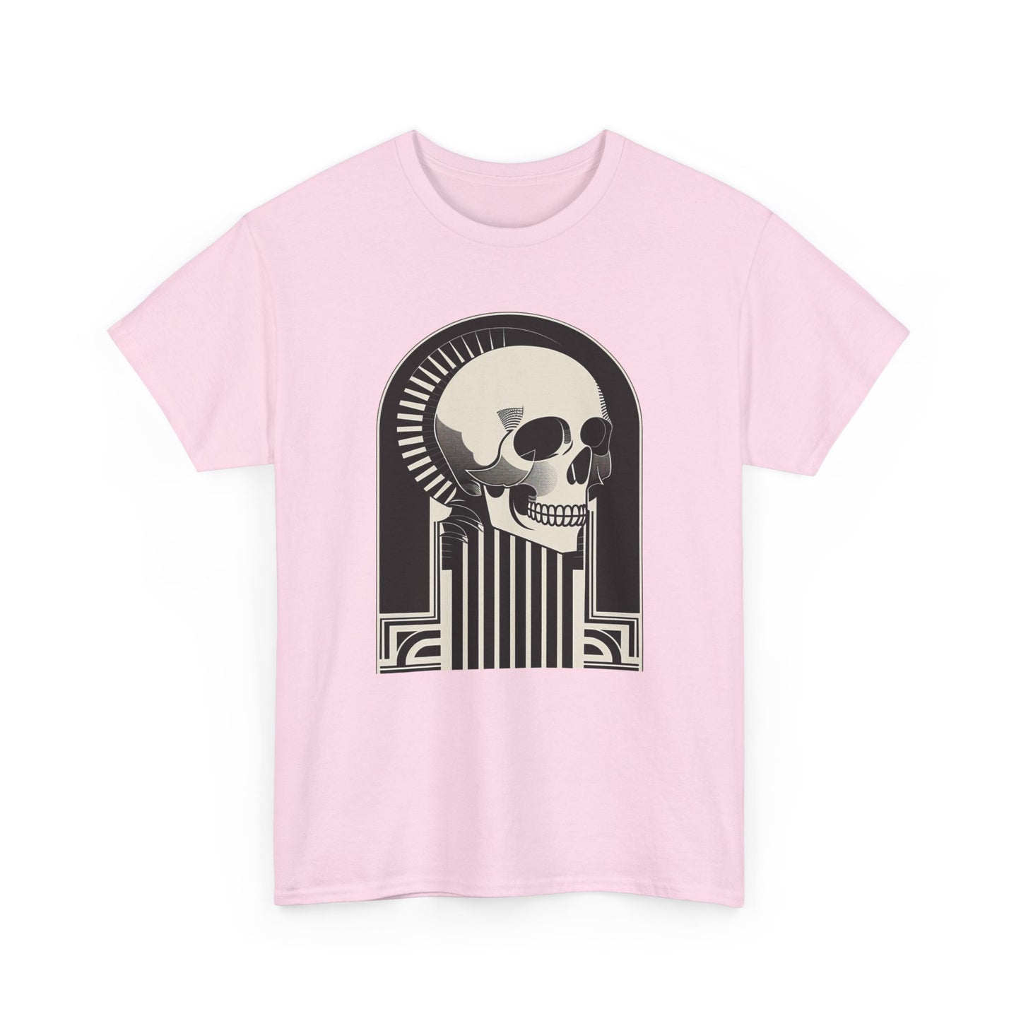 Art Deco Skull Unisex Heavy Cotton Tee