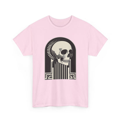 Art Deco Skull Unisex Heavy Cotton Tee