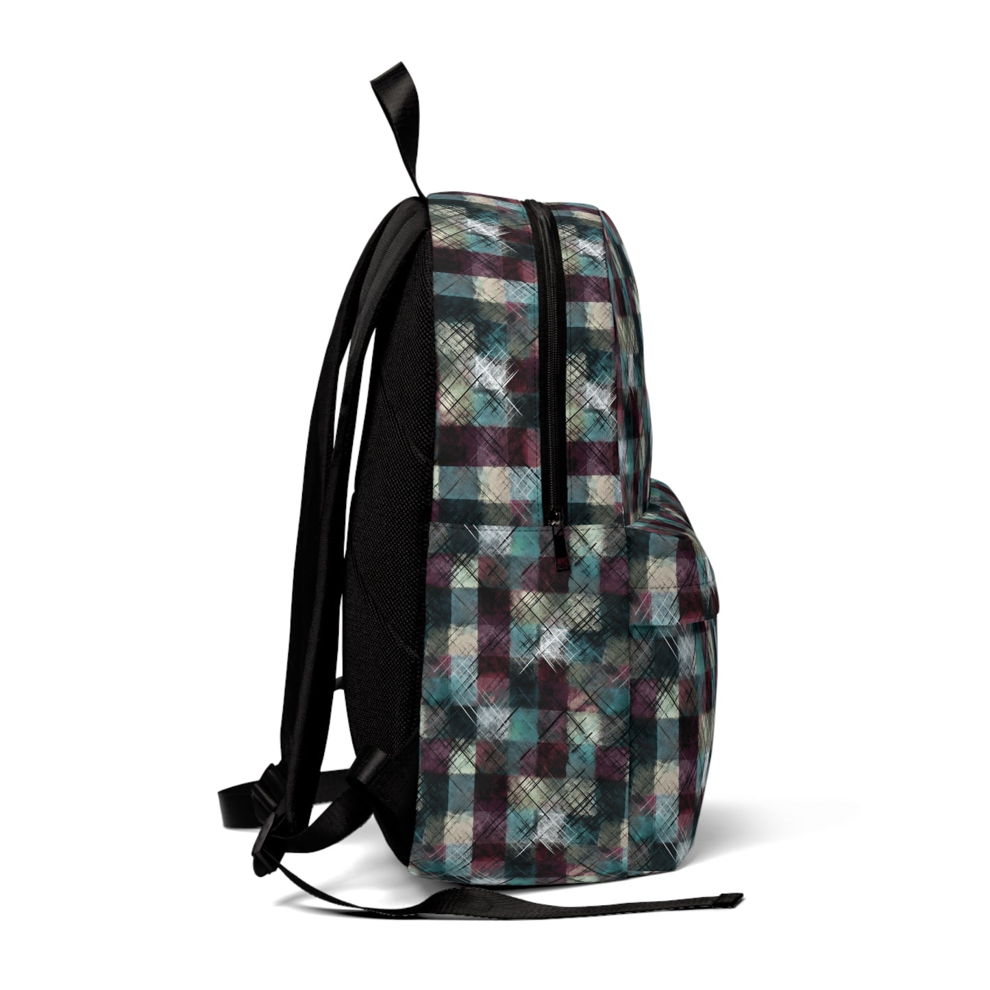 Grunge Plaid Unisex Classic Backpack