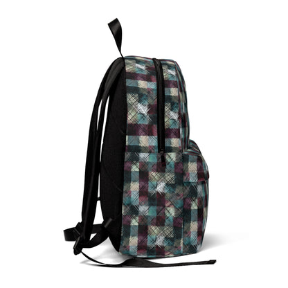 Grunge Plaid Unisex Classic Backpack