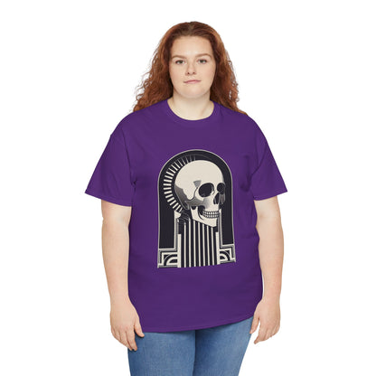 Art Deco Skull Unisex Heavy Cotton Tee