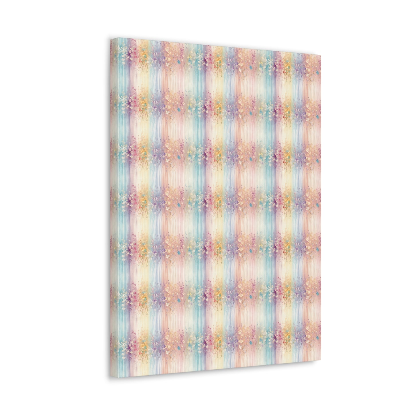 Floral Stripes Canvas Gallery Wrap