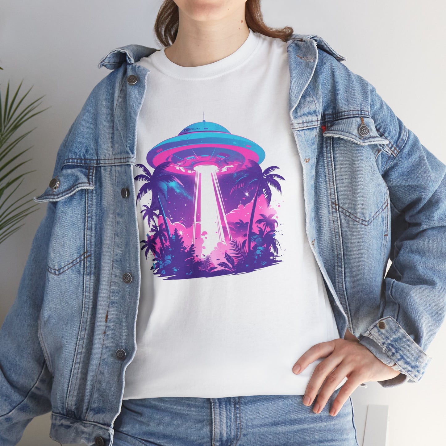 Tropical UFO Unisex Heavy Cotton Tee