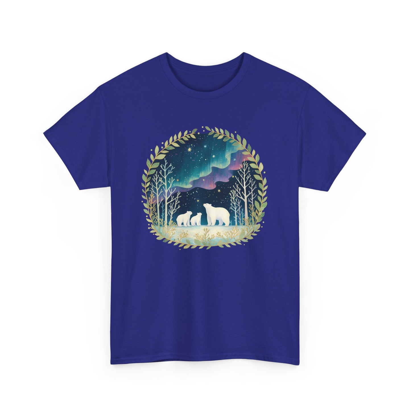 Aurora Polar Bears Unisex Heavy Cotton Tee