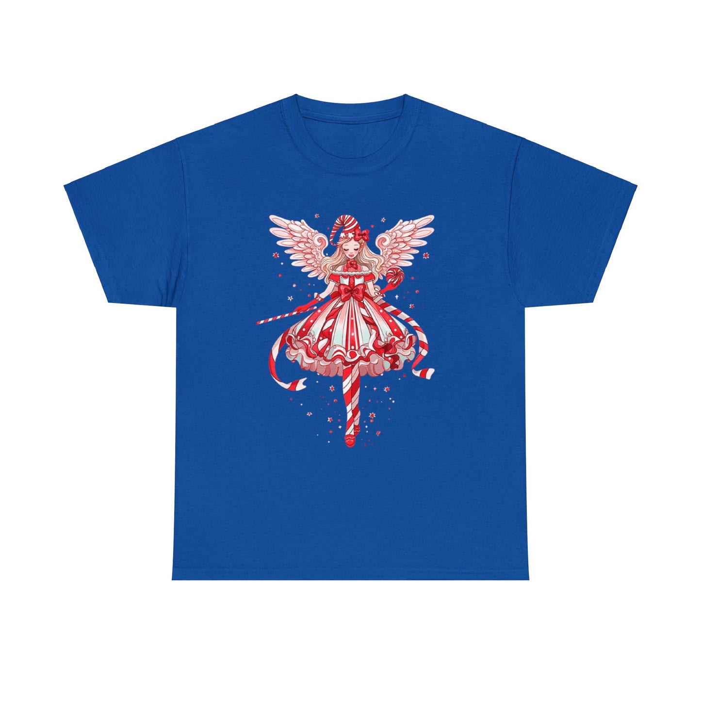 Candy Cane Angel Unisex Heavy Cotton Tee