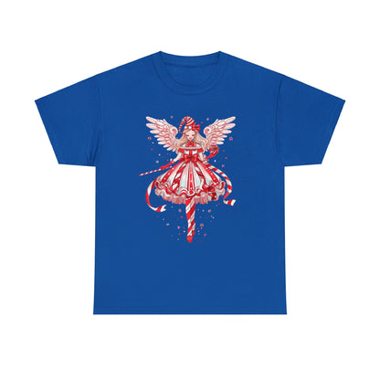 Candy Cane Angel Unisex Heavy Cotton Tee