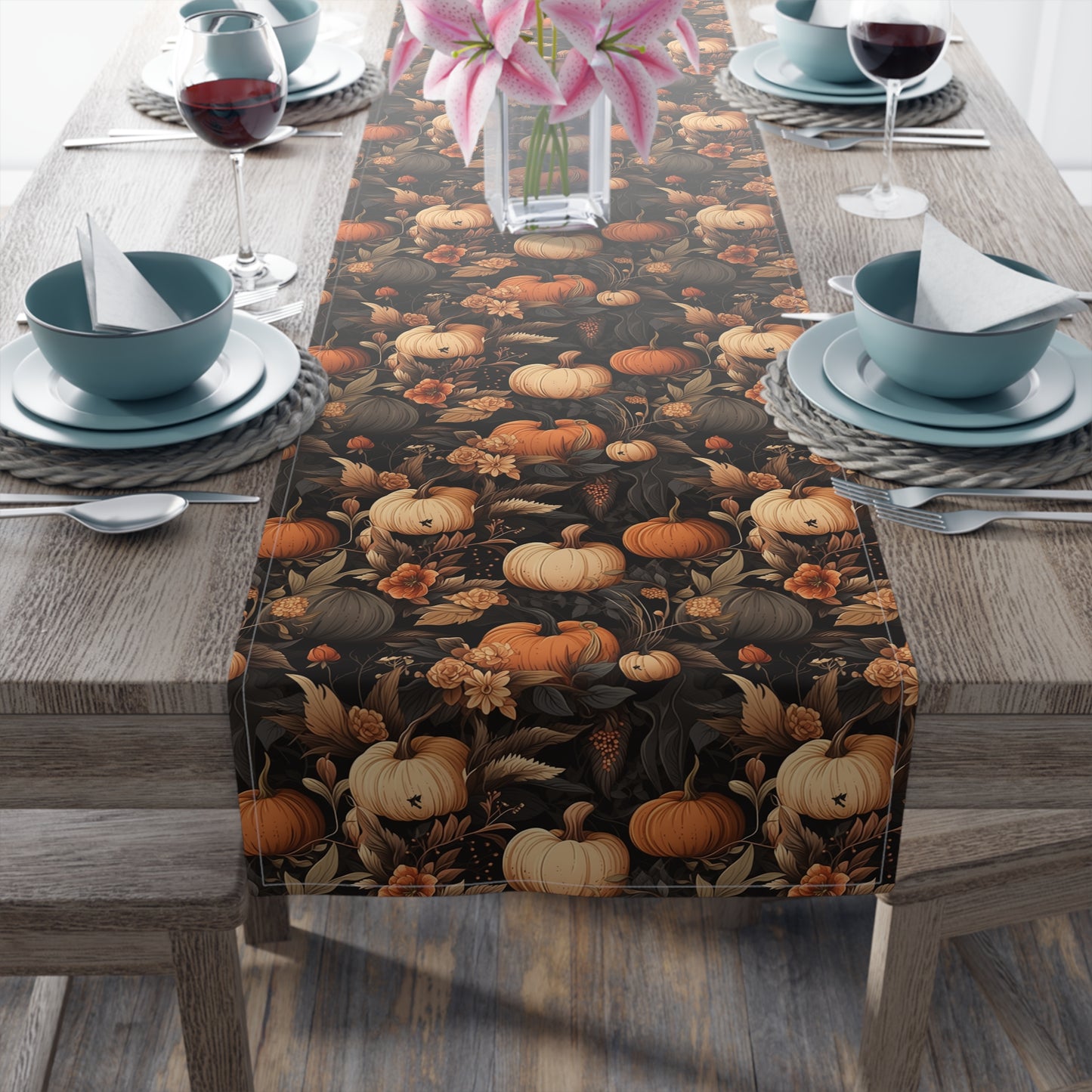 Pumpkin Harvest Table Runner (Cotton, Poly)