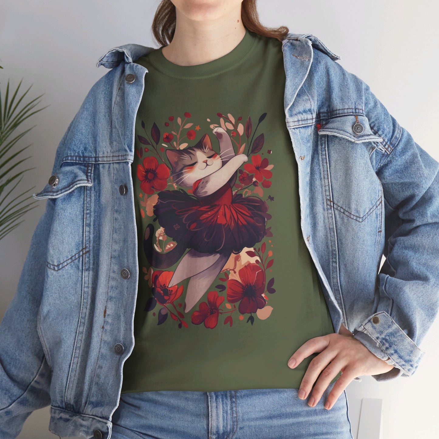 Ballet Cat Unisex Heavy Cotton Tee