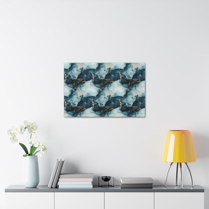 Cool Blue Marble Canvas Gallery Wrap