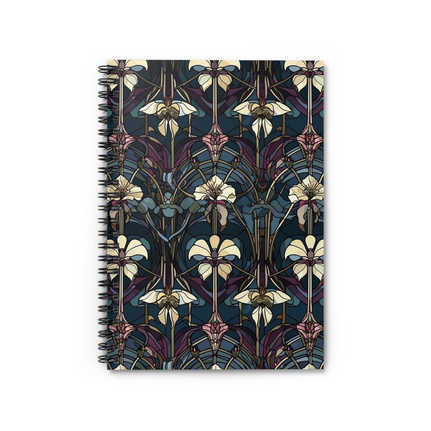 Art Deco Orchids Spiral Notebook - Ruled Line