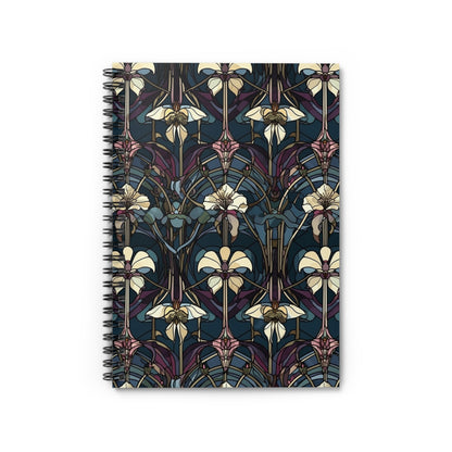 Art Deco Orchids Spiral Notebook - Ruled Line