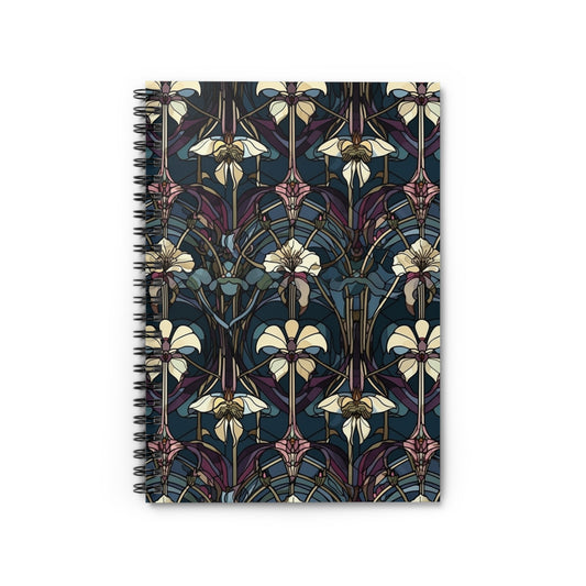 Art Deco Orchids Spiral Notebook - Ruled Line