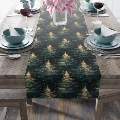 Twinkling Trees Table Runner (Cotton, Poly)