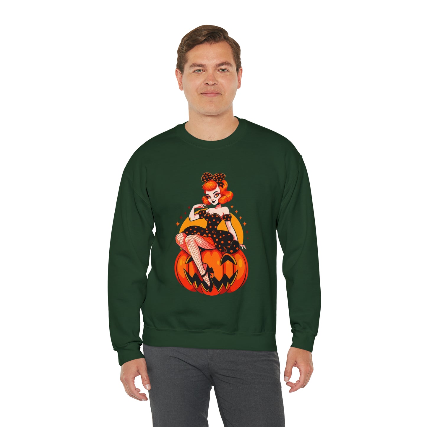 Pumpkin Pinup Unisex Heavy Blend™ Crewneck Sweatshirt