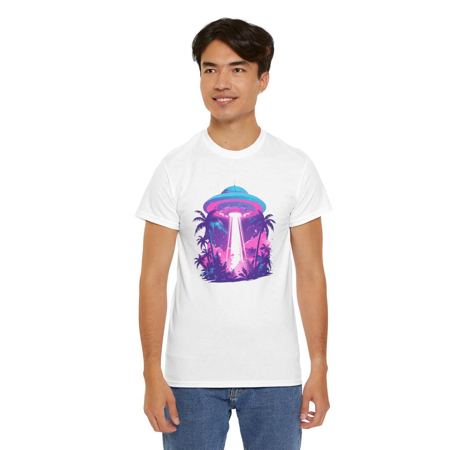 Tropical UFO Unisex Heavy Cotton Tee