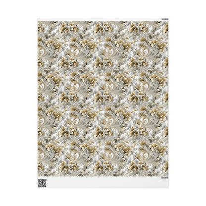 Silver & Gold Filigree Wrapping Papers