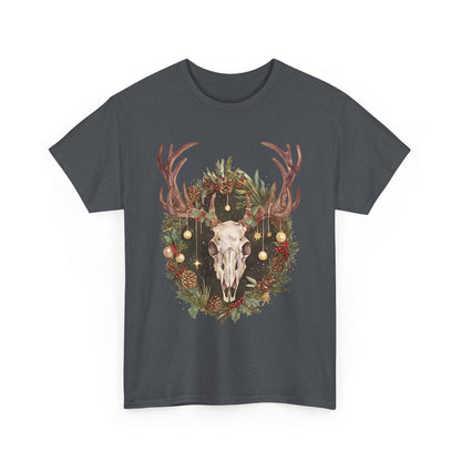 Reindeer Skull Unisex Heavy Cotton Tee