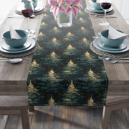Twinkling Trees Table Runner (Cotton, Poly)