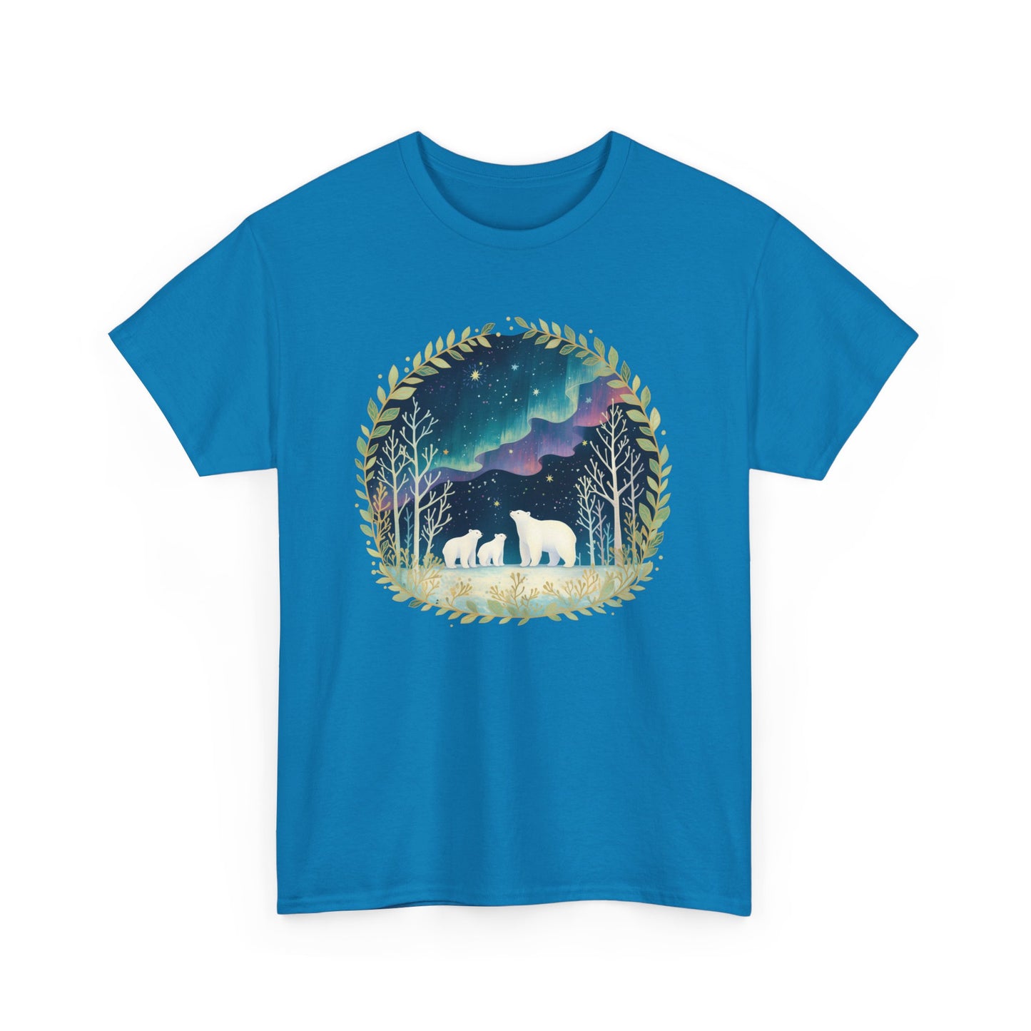 Aurora Polar Bears Unisex Heavy Cotton Tee
