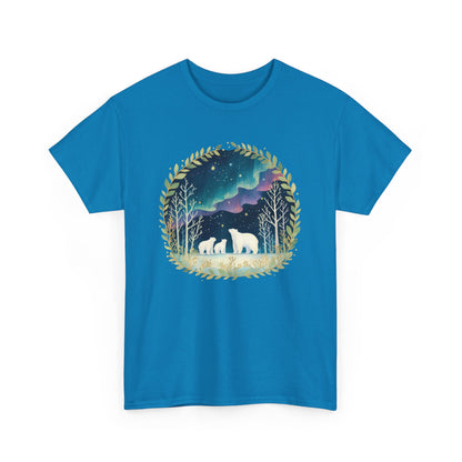 Aurora Polar Bears Unisex Heavy Cotton Tee