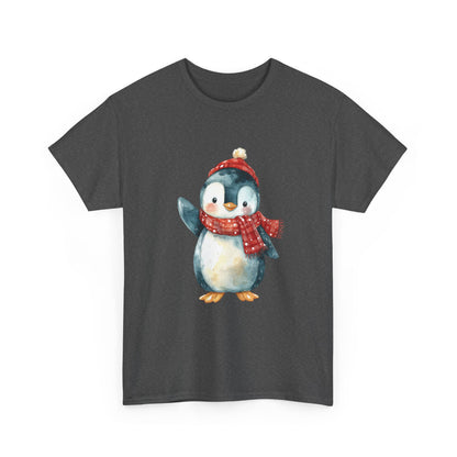 Festive Penguin Unisex Heavy Cotton Tee