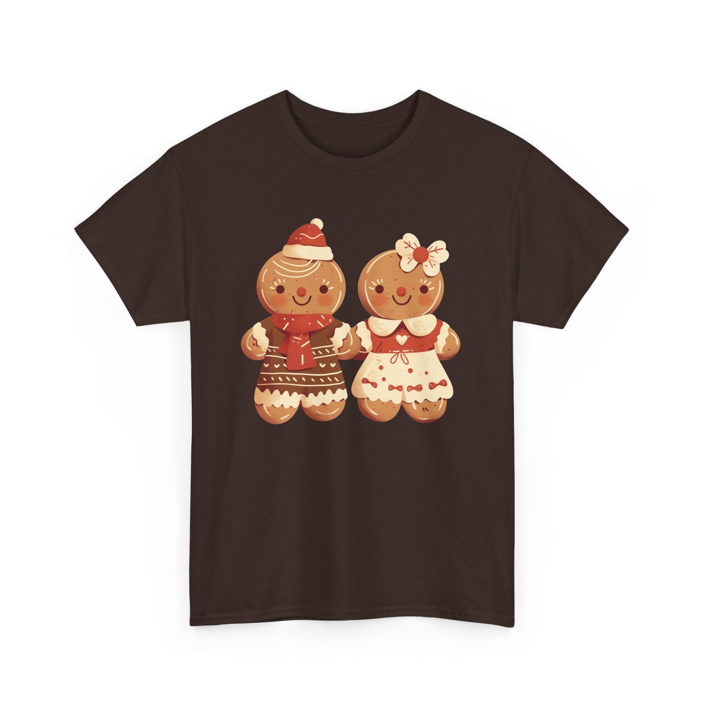Gingerbread Couple Unisex Heavy Cotton Tee