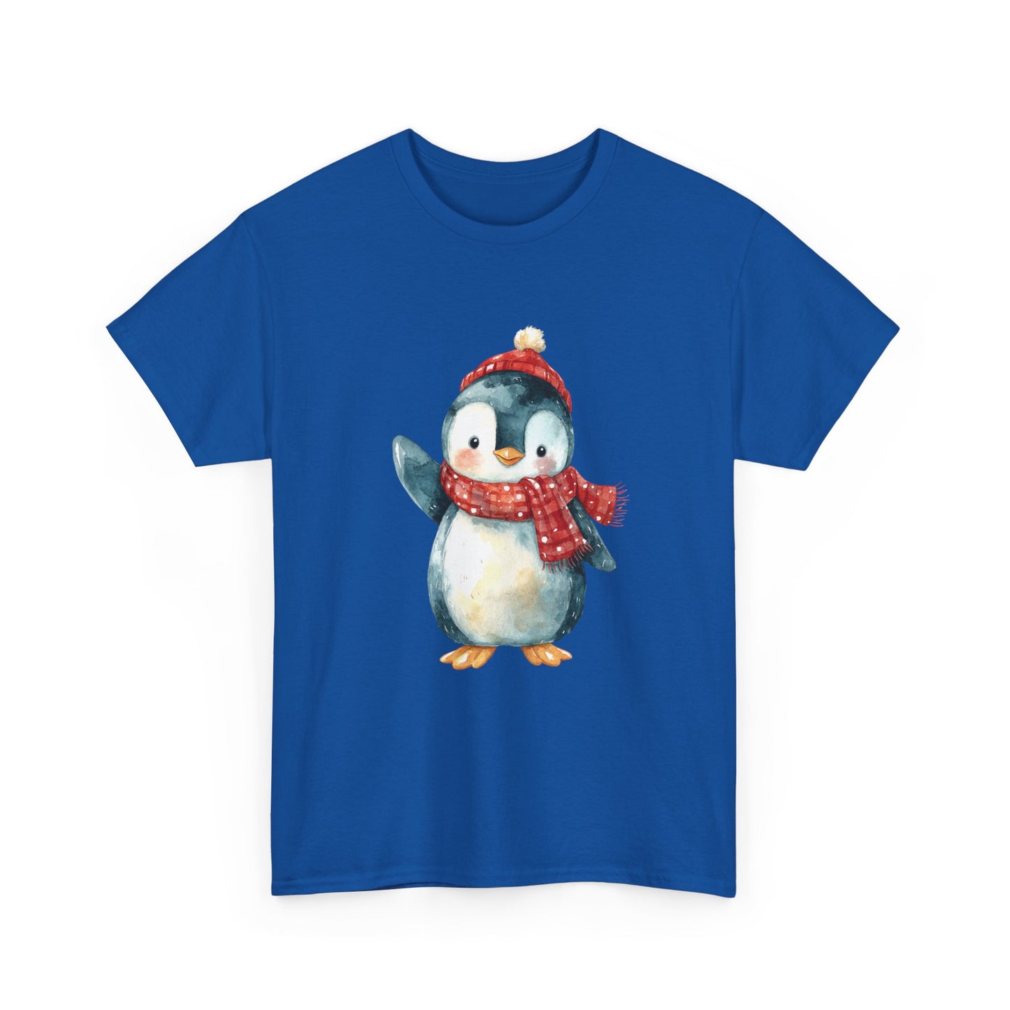 Festive Penguin Unisex Heavy Cotton Tee