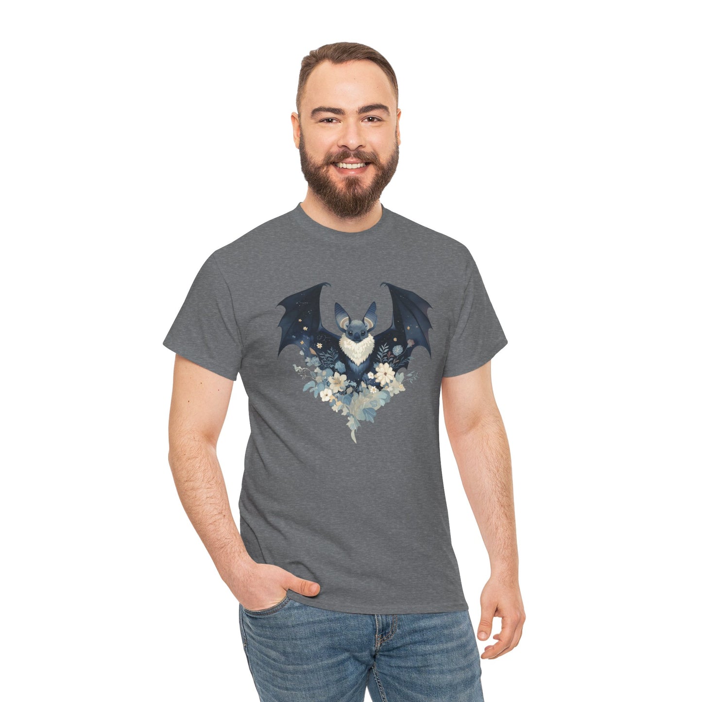 Midnight Bat Unisex Heavy Cotton Tee