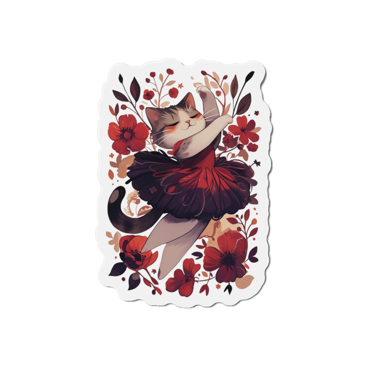 Ballet Cat Die-Cut Magnets
