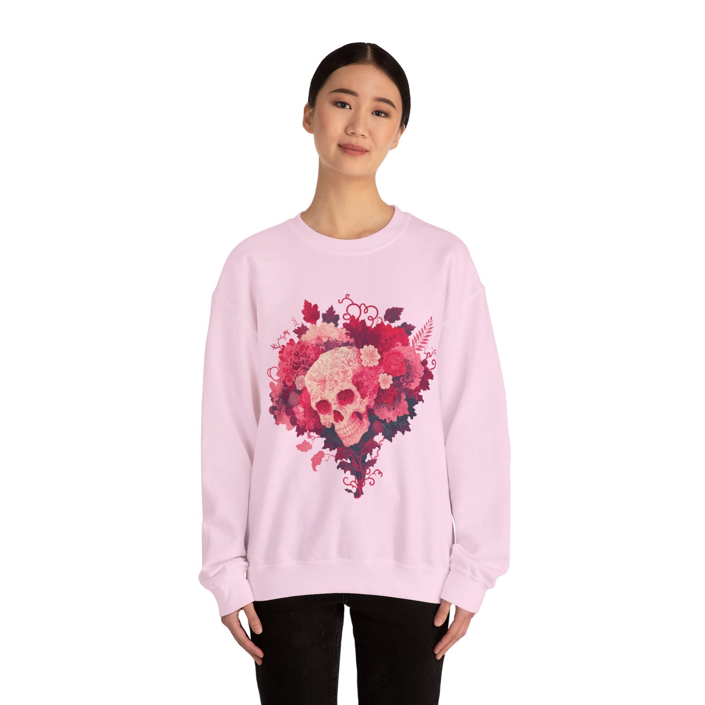 Skull Bouquet Unisex Heavy Blend™ Crewneck Sweatshirt