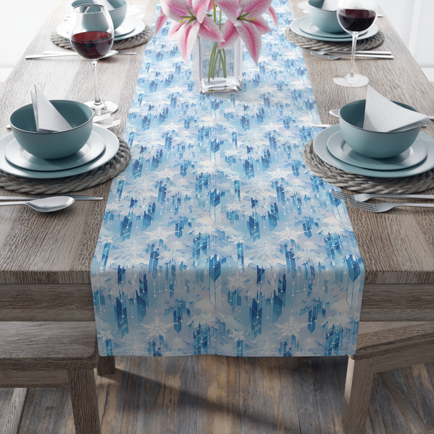 Icicles Table Runner (Cotton, Poly)