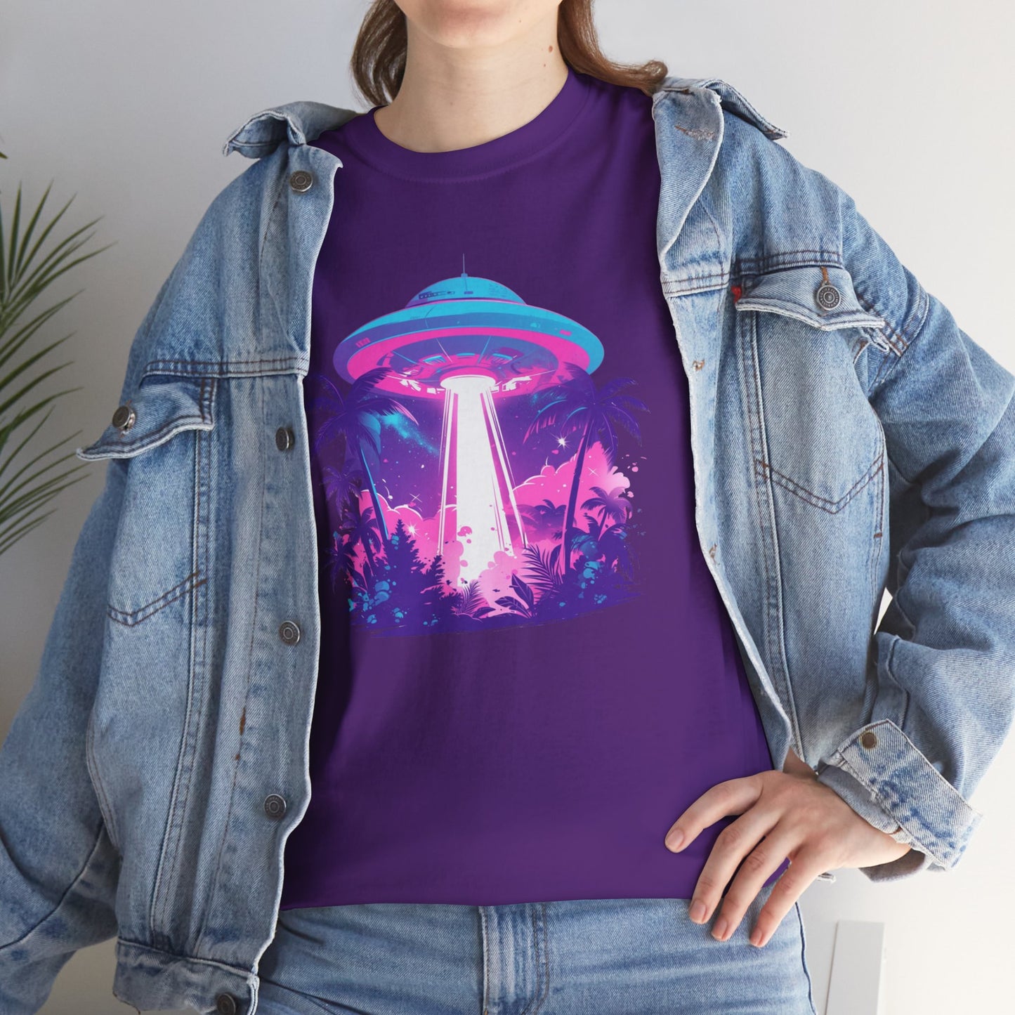 Tropical UFO Unisex Heavy Cotton Tee